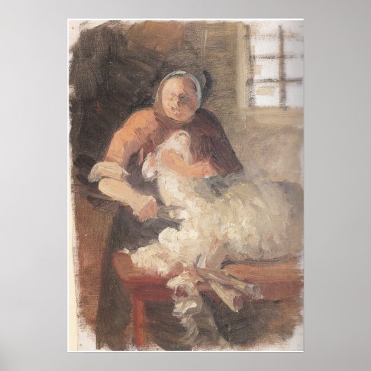 Frau Sgehört Sheep Ancher Poster (Vorne)