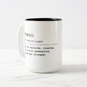 Frau - sie, die Generationen trägt Zweifarbige Tasse (Vorderseite Links)