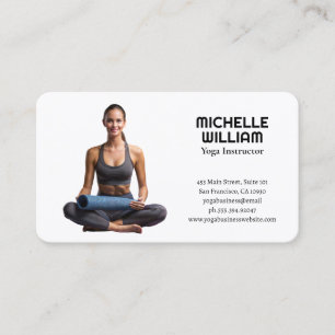 Frau sitzend   Yoga-Meditation   Gesundheit Visitenkarte