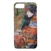Frau sitzt auf der Bank, Mary Cassatt Case-Mate iPhone Hülle (Rückseite)