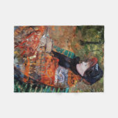 Frau sitzt auf der Bank, Mary Cassatt Fleecedecke (Vorderseite (Horizontal))