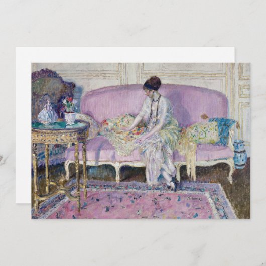 Frau sitzt auf Sofa | Frederick Carl Frieseke (Vorne/Hinten)