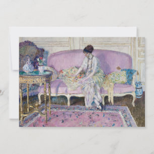 Frau sitzt auf Sofa   Frederick Carl Frieseke