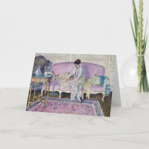 Frau sitzt auf Sofa   Frederick Carl Frieseke Karte