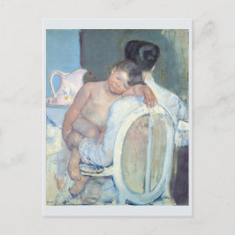 Frau sitzt mit Kind in ihrem Arm Mary Cassatt Postkarte