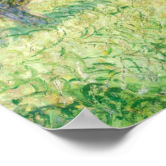 Frau sitzt unter den Willows - Claude Monet Poster (Ecke)