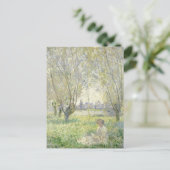 Frau sitzt unter den Willows | Claude Monet Postkarte (Stehend Vorderseite)