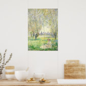Frau sitzt unter Willows - Claude Monet Fine Art Poster (Küche)