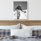 Frau Skier Leinwanddruck (Insitu (Schlafzimmer))