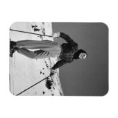 Frau Skier Magnet (Horizontal)