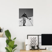 Frau Skier Poster (Heimbüro)