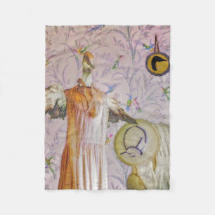 Frau Smews Portrait Fleecedecke