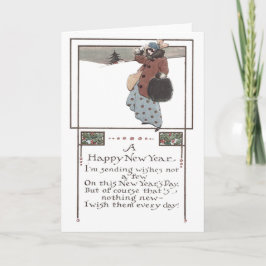 Frau Snow Holly Feiertagskarte