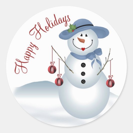 Frau Snowman Sticker (Vorderseite)