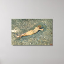 Frau Sonnenbaden am Strand von Portici