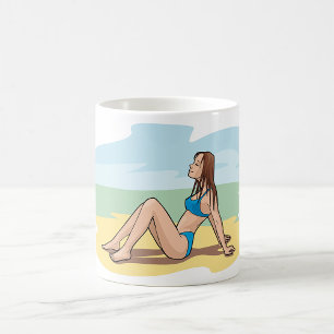 Frau Sonnenbaden Kaffeetasse