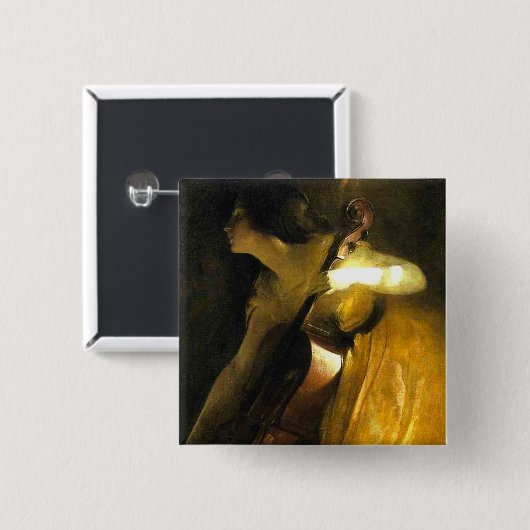 Frau spielt Cello Button (Vorne & Hinten)