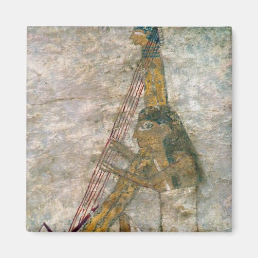 Frau spielt eine Bogenharfe Magnet (Vorne)