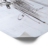 Frau spielt Geigerposter Poster (Ecke)