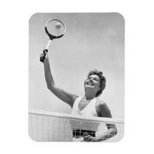 Frau spielt Tennis 2 Magnet