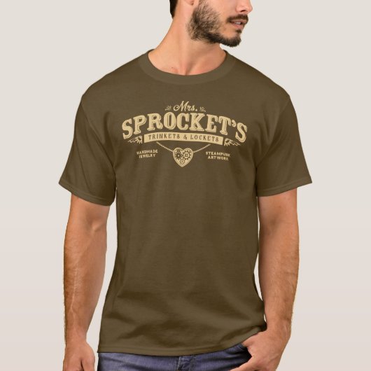 Frau Sprockets Trinkets u. Lockets T - SHIRT (Vorderseite)