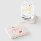 Frau Steinuntersetzer (Seitenansicht)