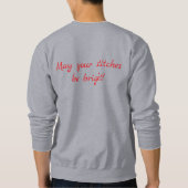 Frau Stitchy zu Weihnachten Sweatshirt (Rückseite)