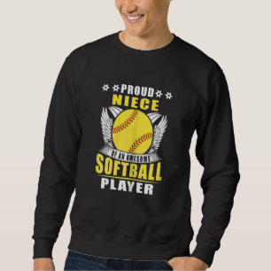 Frau Stolze Nichte eines großartigen Softballspiel Sweatshirt