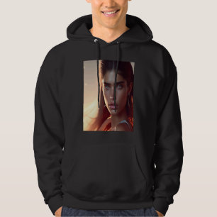 Frau Strahlender Glanz Leuchtender Blick Farben Ge Hoodie