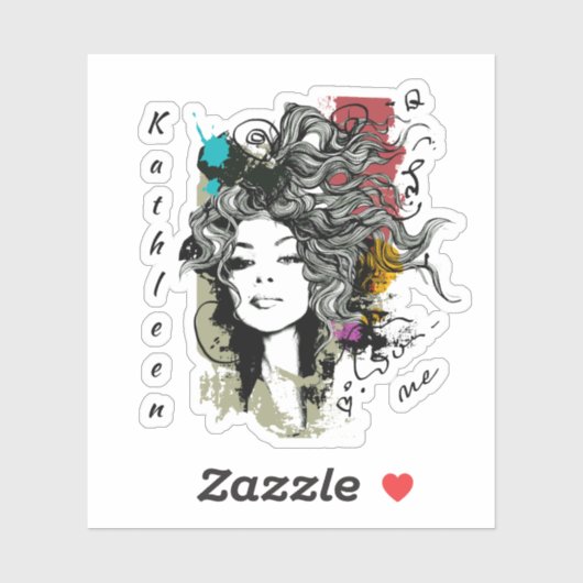 Frau Strong Empowered Aufkleber (Blatt)