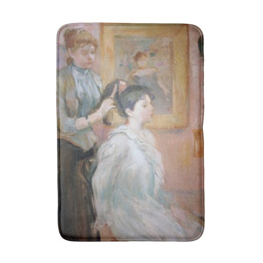 Frau Styling Daughter's Hair (von Berthe Morisot) Badematte (Vorderseite Vertikal)