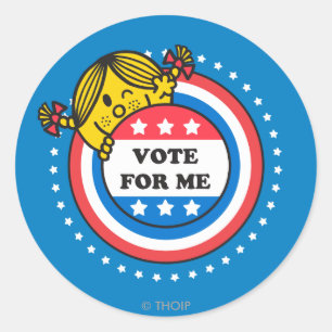 Frau Sunshine - Abstimmung für mich Runder Aufkleber