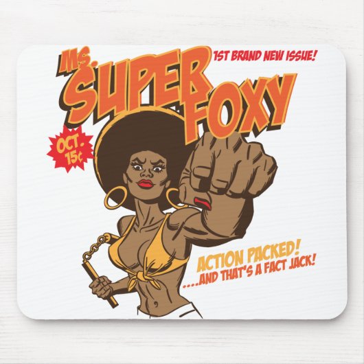 Frau Super Foxy Mousepad (Vorne)
