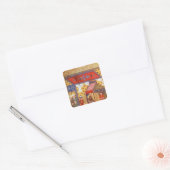 Frau Supp. Pers.Pavillonzelte, von Ghazan errichte Quadratischer Aufkleber (Umschlag)