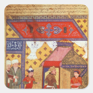 Frau Supp. Pers.Pavillonzelte, von Ghazan errichte Quadratischer Aufkleber