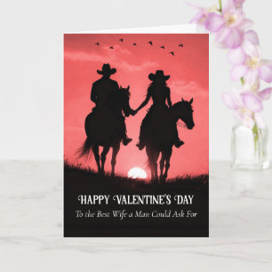 Frau Süße Frohen Valentinstag Country Western Karte