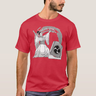 Frau Taiko Drummer Mitsudomoe Graphic Illustratio T-Shirt