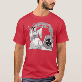 Frau Taiko Drummer Mitsudomoe Graphic Illustratio T-Shirt