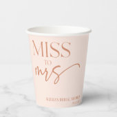 Frau Tan Brown Boho Bohemisches Brautparty Pappbecher (Rückseite)