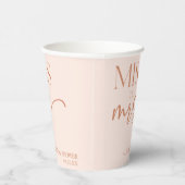 Frau Tan Brown Boho Bohemisches Brautparty Pappbecher (Rechts)