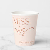 Frau Tan Brown Boho Bohemisches Brautparty Pappbecher (Vorderseite)