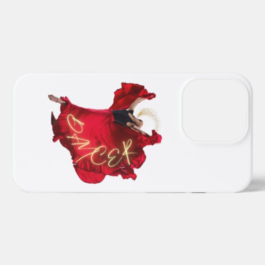 Frau tanzt in rotem Kleid iPhone Hülle (Rückseite (Horizontal))