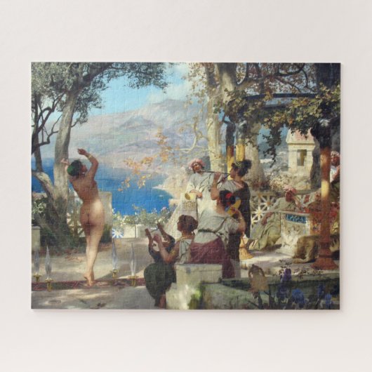 Frau tanzt mit Schwertern Puzzle (Horizontal)