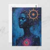 Frau Tarot Postkarte (Vorne/Hinten)