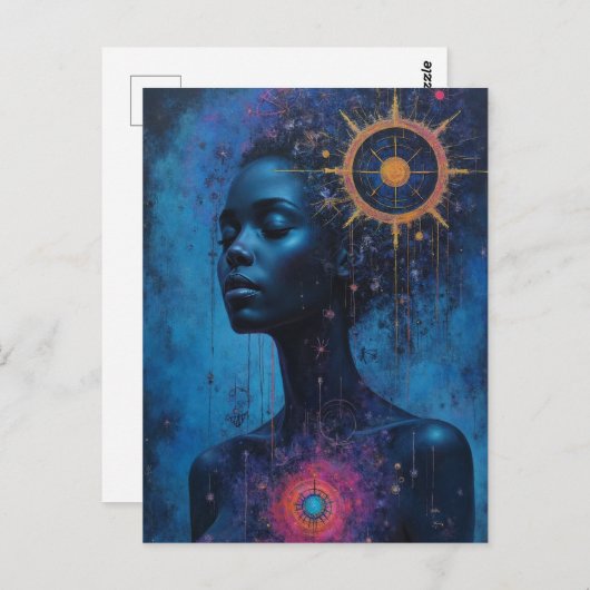 Frau Tarot Postkarte (Vorne/Hinten)