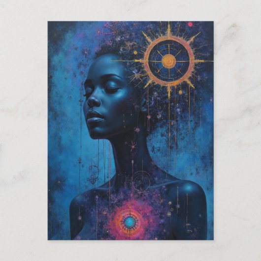 Frau Tarot Postkarte (Vorderseite)