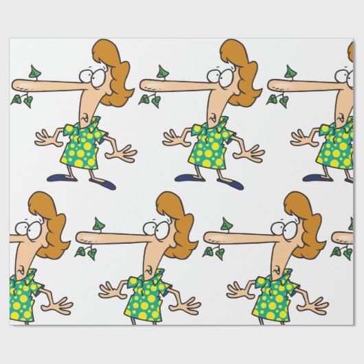 Frau Telling Lies Geschenkpapier (Flach)