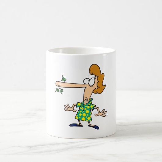 Frau Telling Lies Kaffeetasse (Mittel)