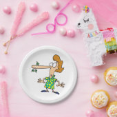 Frau Telling Lies Pappteller (Party)