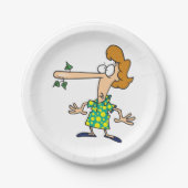 Frau Telling Lies Pappteller (Vorderseite)